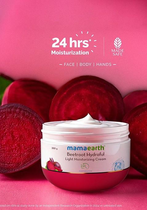 Mamaearth Beetroot Hydraful Light Moisturizing Cream With Hyaluronic Acid 200 G