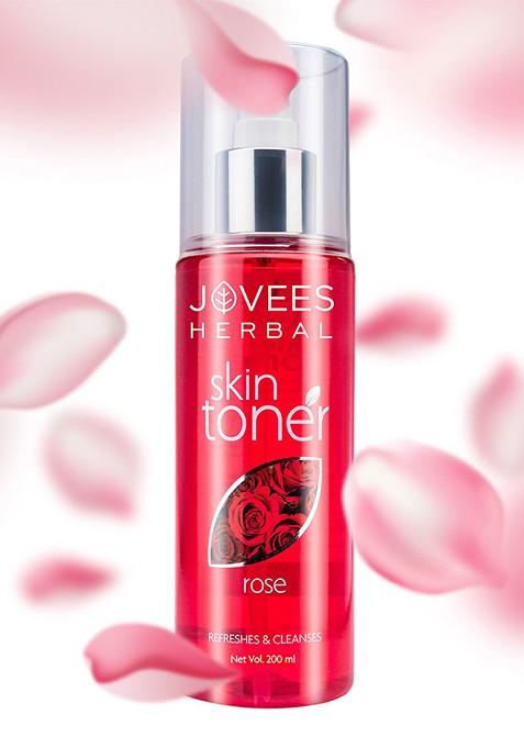 Jovees Rose Skin Toner For Hydration Tightens Pores 200 Ml