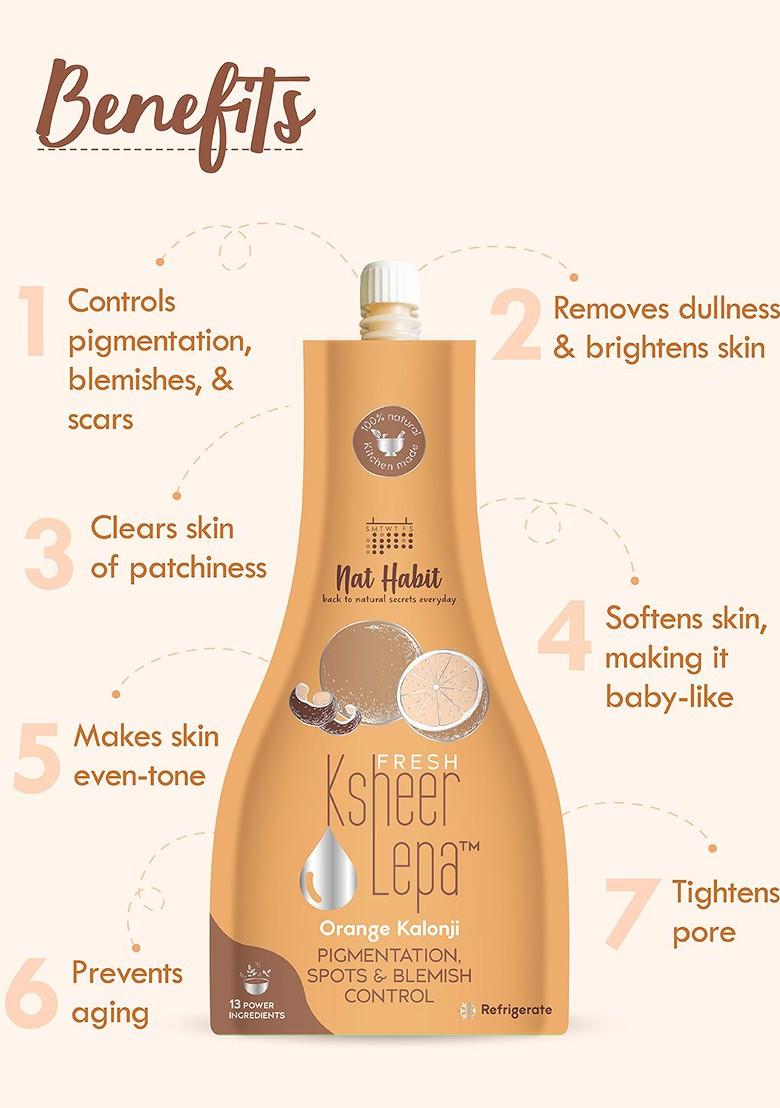 Nat Habit Orange Kalonji Face Mask For Pigmentation Blemish Control No Chemicals 40G