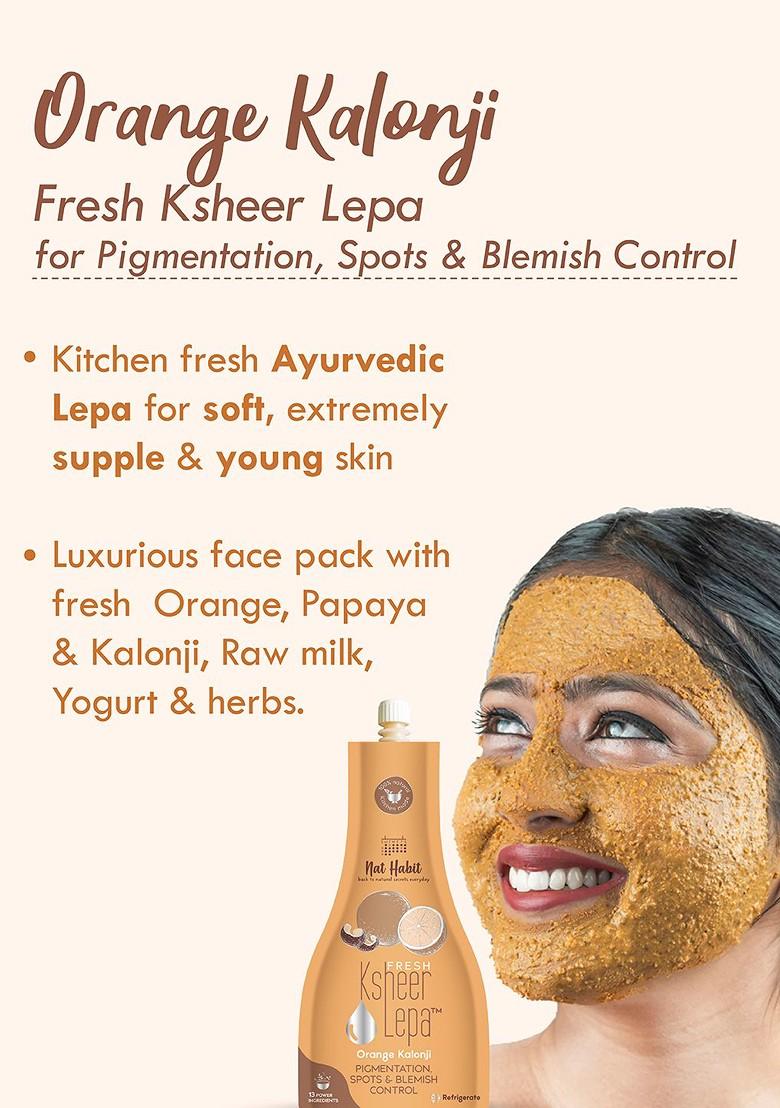 Nat Habit Orange Kalonji Face Mask For Pigmentation Blemish Control No Chemicals 40G