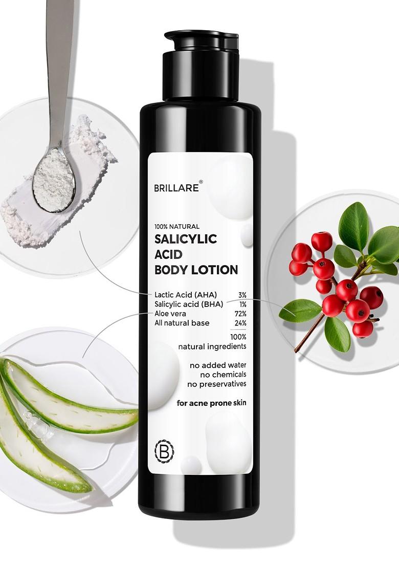 Brillare Salicylic Acid Body Lotion For Clear Skin|Aha Bha Acne Prone Skin