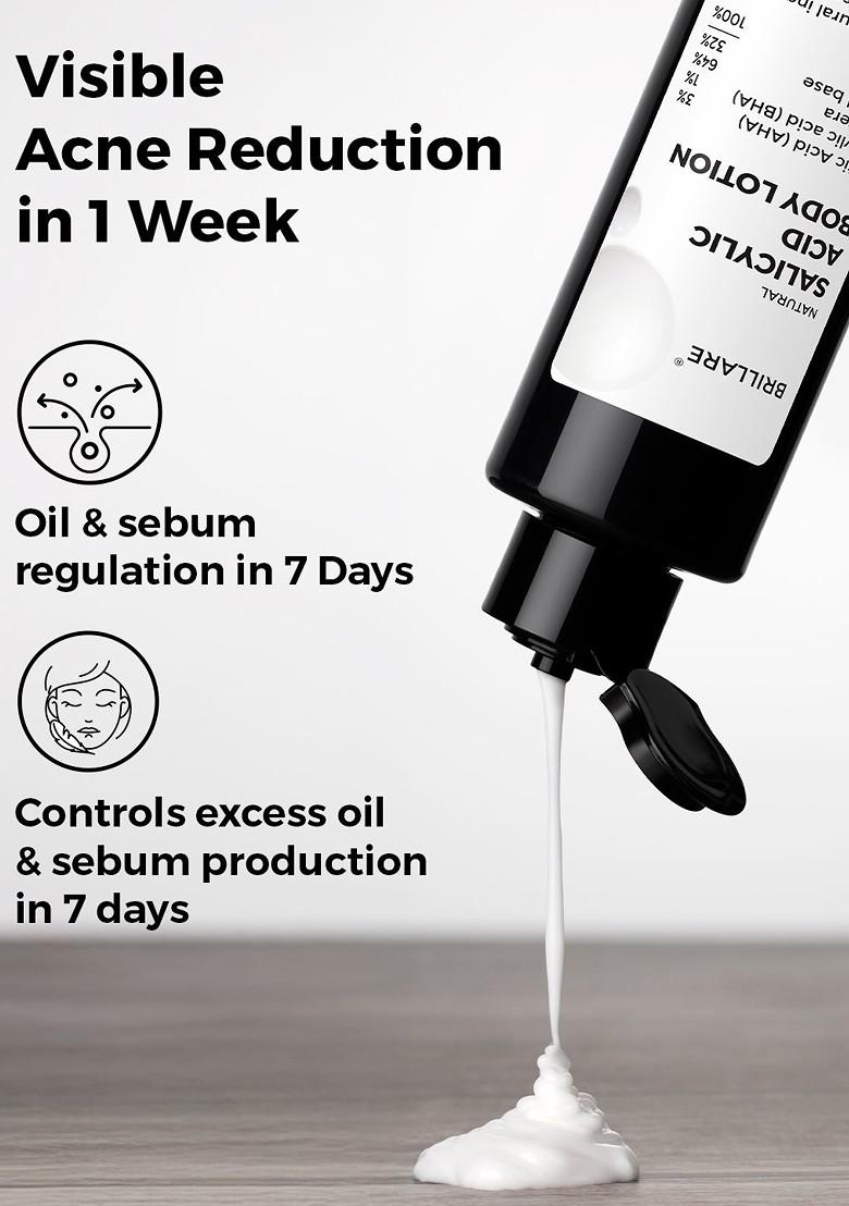 Brillare Salicylic Acid Body Lotion For Clear Skin|Aha Bha Acne Prone Skin