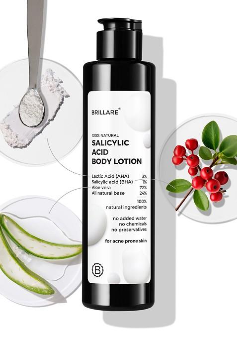 Brillare Salicylic Acid Body Lotion For Clear Skin|Aha Bha Acne Prone Skin
