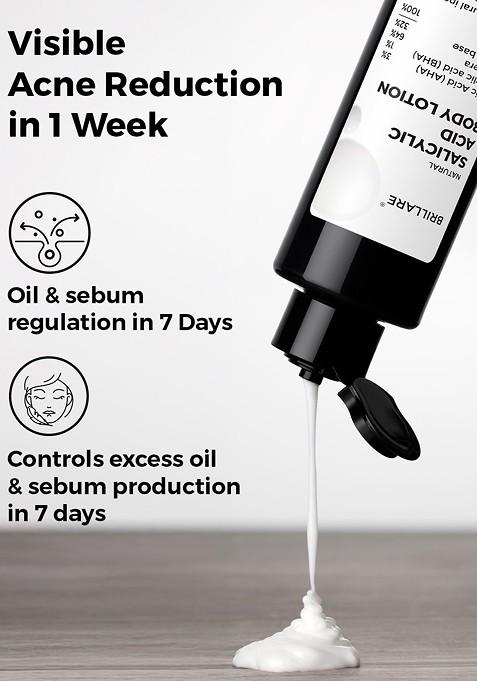 Brillare Salicylic Acid Body Lotion For Clear Skin|Aha Bha Acne Prone Skin