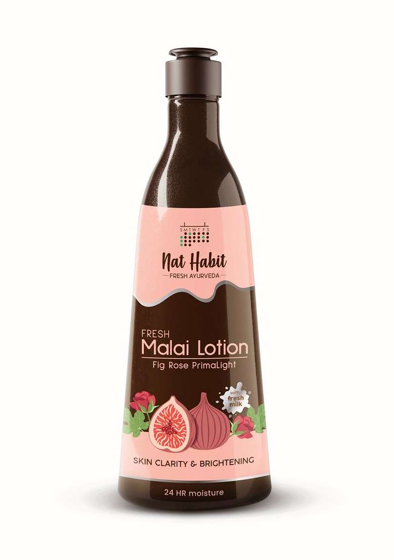 Nat Habit Fig Rose Prima Light Body Lotion For Skin Brightening 24Hr Moisture 250Ml - Indya