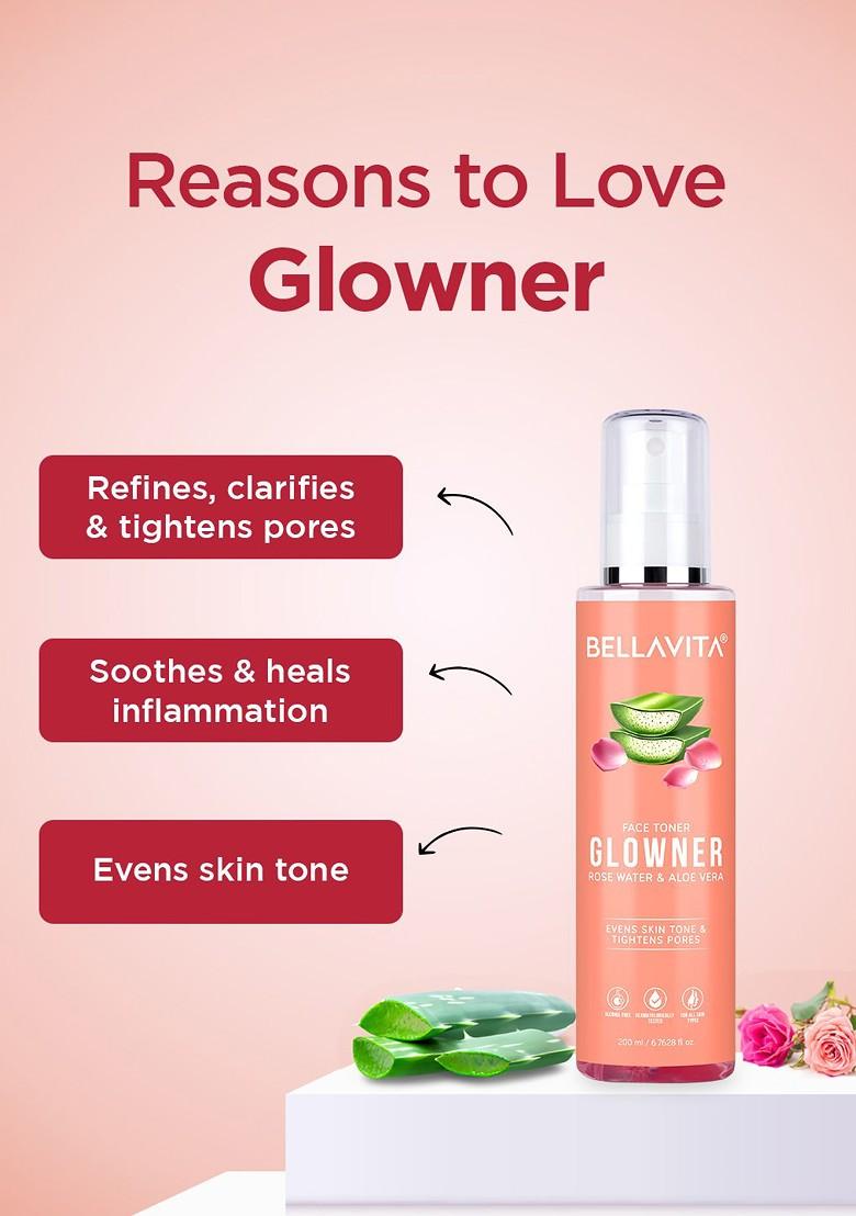 Bella Vita Organic Glowner Rose Water Face Toner Mist