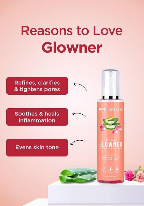 Bella Vita Organic Glowner Rose Water Face Toner Mist