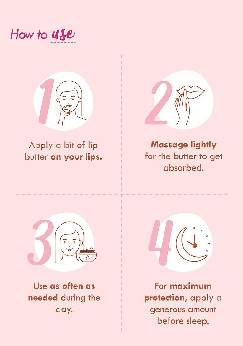 Nat Habit Pomegranate Rose Lip Balm Desi Ghee Honey For Pigmentation Chapped 10G