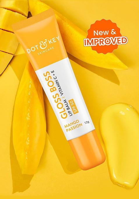 Dot & Key Gloss Boss Vitamin C E Tinted Lip Balm With Spf 50 12 G Mango Passion