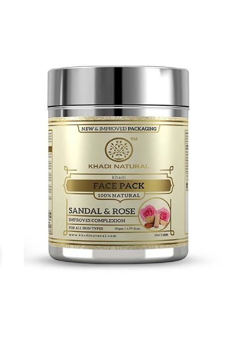 Khadi Natural Sandal Rose Face Pack For Smooth Skin 50 G