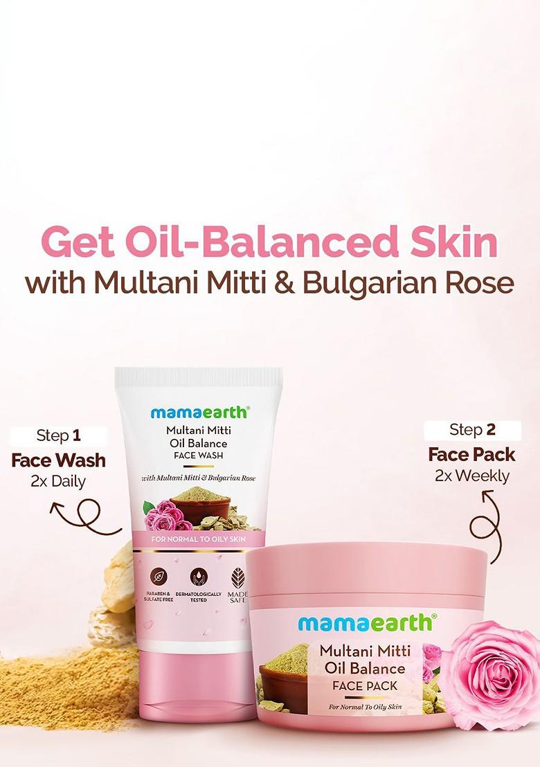 Mamaearth Multani Mitti Oil Balance Face Pack With Bulgarian Rose 200 G