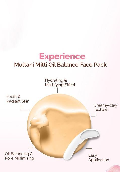 Mamaearth Multani Mitti Oil Balance Face Pack With Bulgarian Rose 200 G