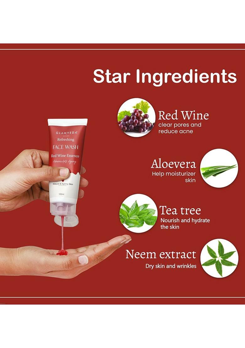 Glamveda Red Wine Advance Anti Ageing Peel Off Mask 100 Gm