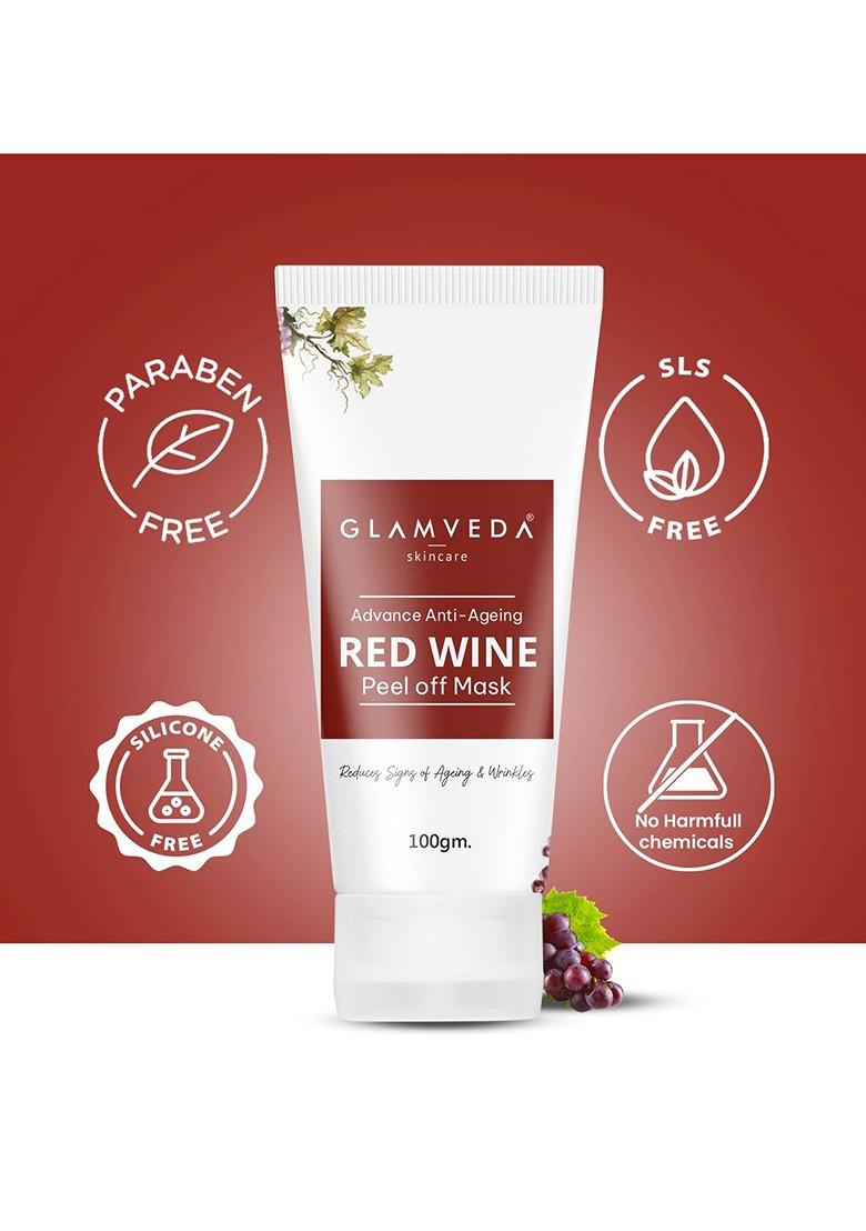 Glamveda Red Wine Advance Anti Ageing Peel Off Mask 100 Gm