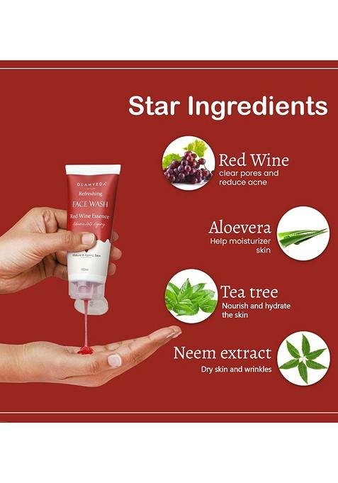 Glamveda Red Wine Advance Anti Ageing Peel Off Mask 100 Gm