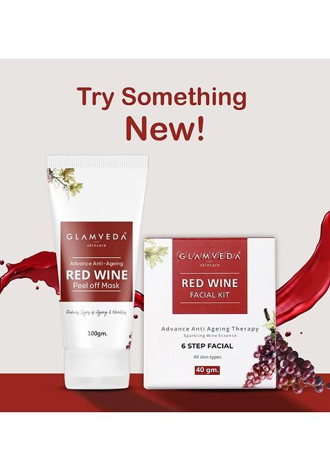 Glamveda Red Wine Advance Anti Ageing Peel Off Mask 100 Gm