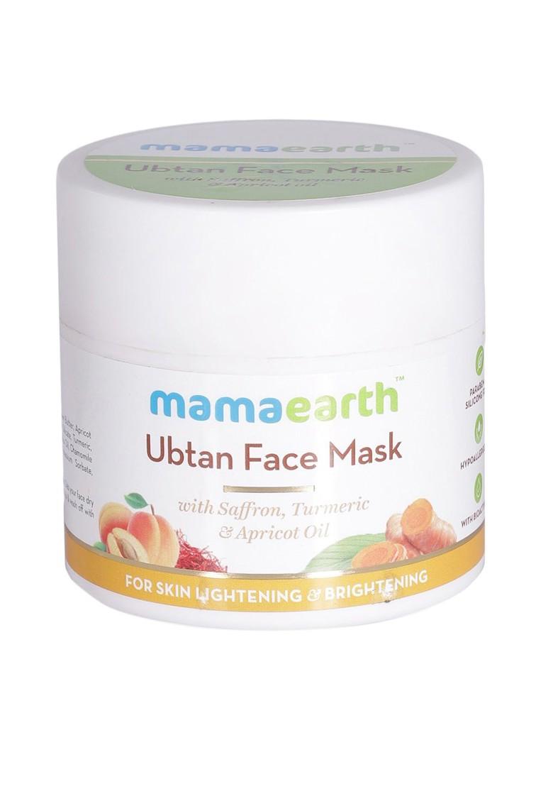 Mamaearth Ubtan Face Pack Mask For Glowing Skin With Saffron Turmeric Apricot Oil 100 Ml