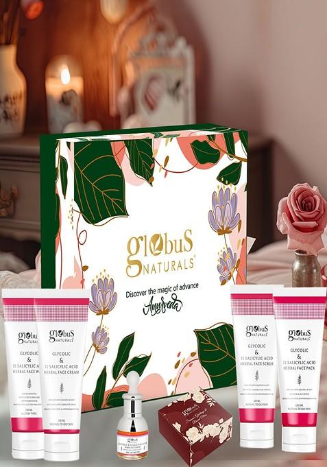 Globus Naturals Set Of 6 Anti Acne Glycolic 1 Salicylic Acid Skin Care