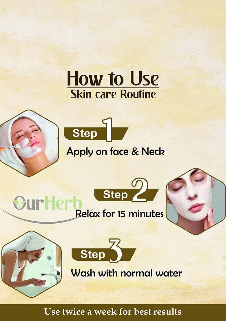 Ourherb Set Of 2 Sandalwood Orange Peel Powder Face Pack 100 G Each