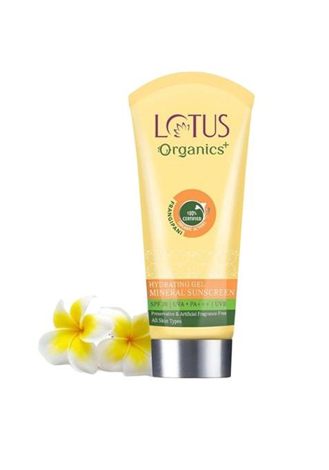 Lotus Organics Frangipani Hydrating Gel Psf 30 Mineral Sunscreen 100G