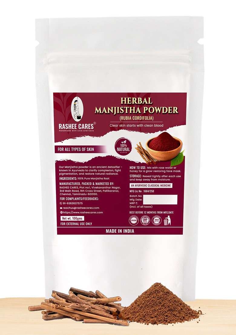 Rashee Cares Herbal Manjistha Powder For Soothing Skin 100 G - Indya