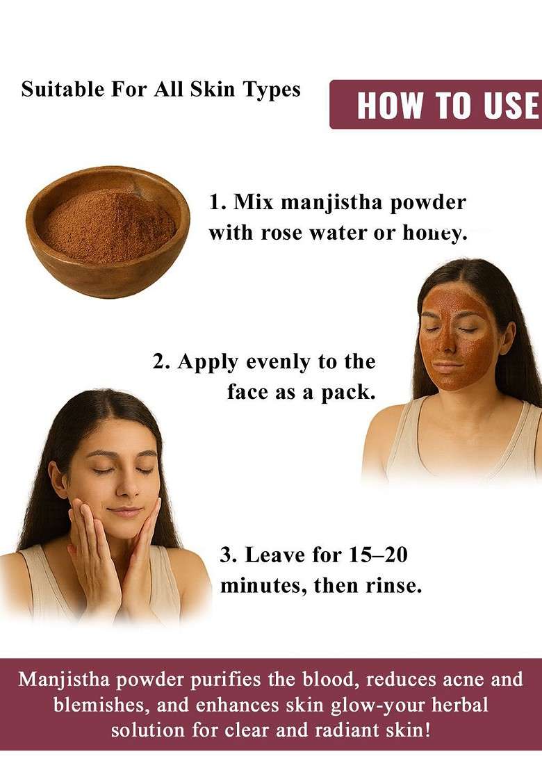 Rashee Cares Herbal Manjistha Powder For Soothing Skin 100 G - Indya