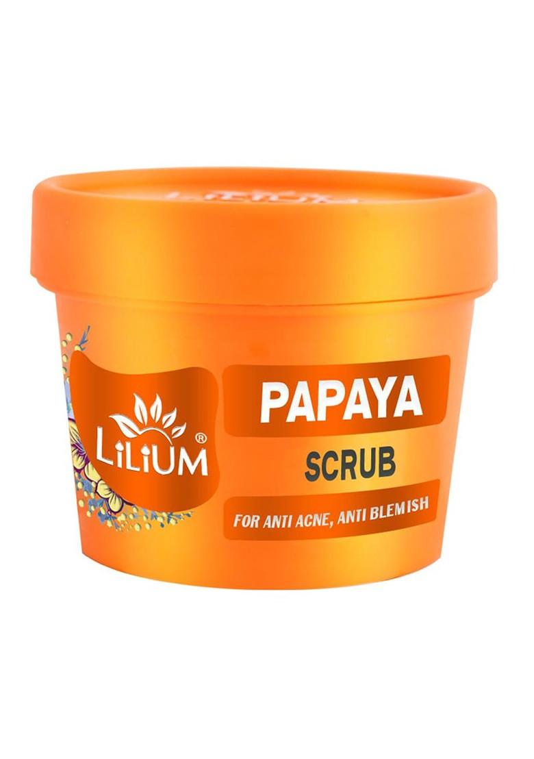 Lilium Papaya Scrub For Anti Acne Blemish 100G