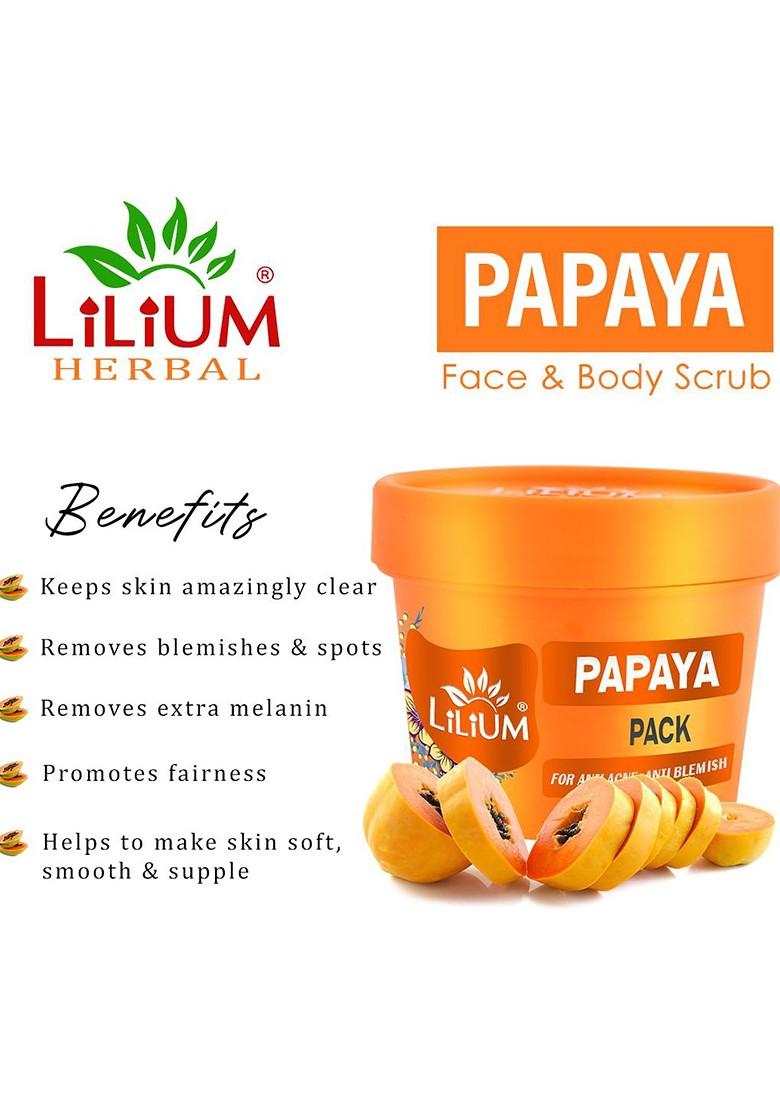 Lilium Papaya Scrub For Anti Acne Blemish 100G