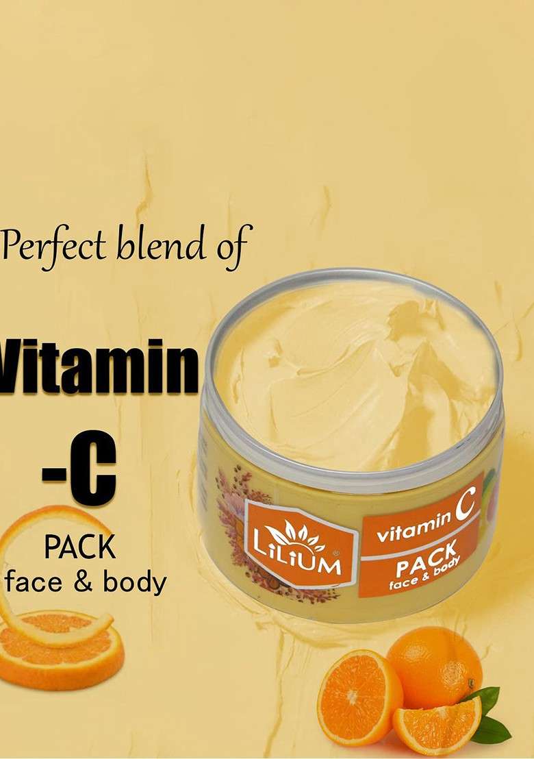 Lilium Vitamin C Face Body Pack 250G - Indya