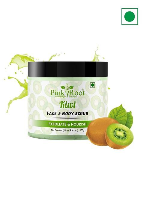 Pink Root Kiwi Face Body Scrub For Exfoliating Nourishing Skin 100 G