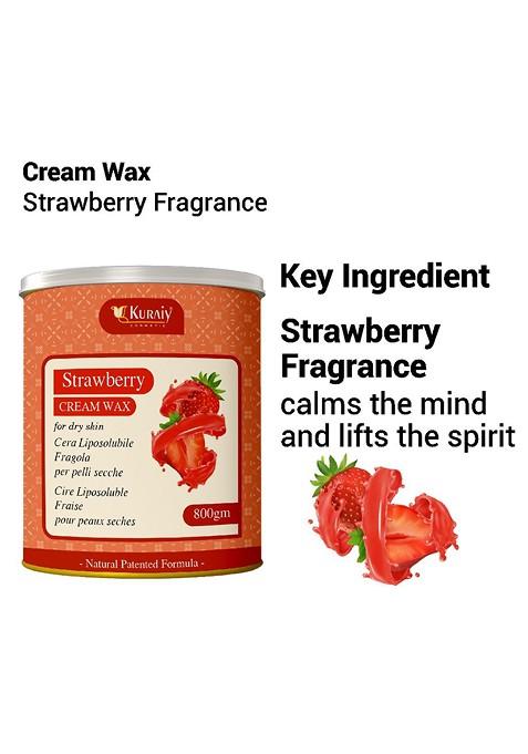 Kuraiy Strawberry Cream Wax For Dry Skin Smooth Hair Removal 800G
