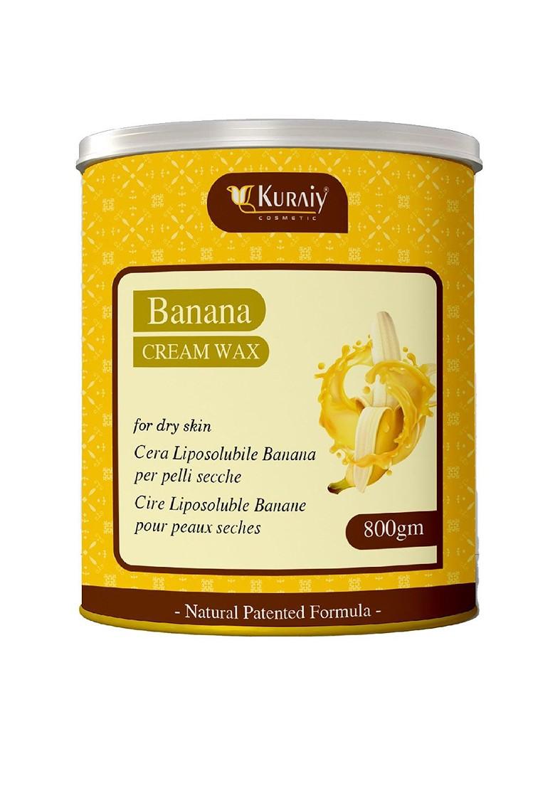 Kuraiy Banana Cream Wax For Dry Skin Smooth Hair Removal 800G