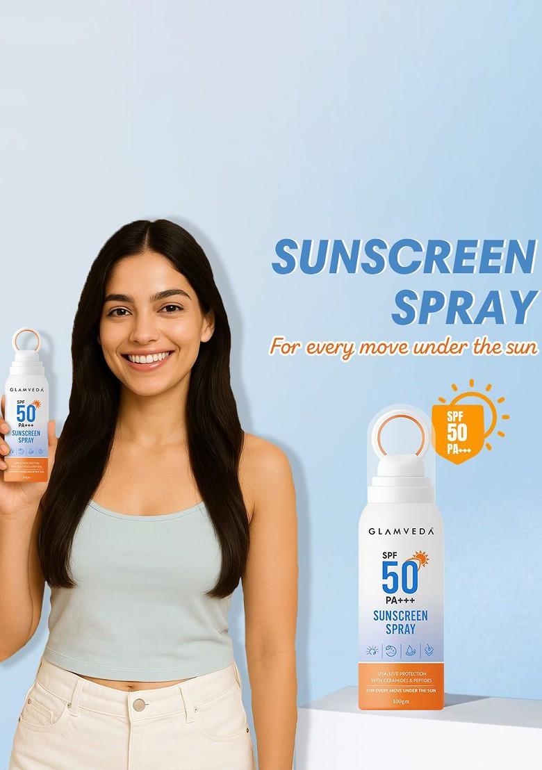 Glamveda Sunscreen Spray With Spf 50 Pa 100 G