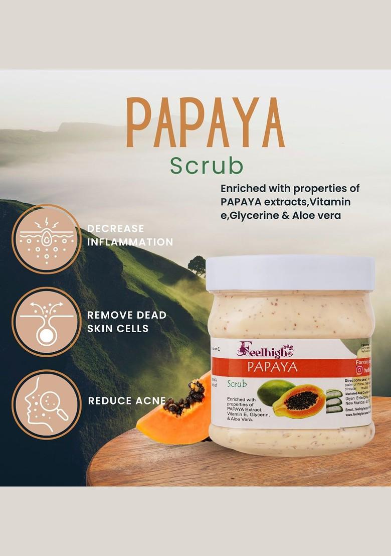 Feelhigh Papaya Facial Scrub Removes Dead Skin Cells 500Ml