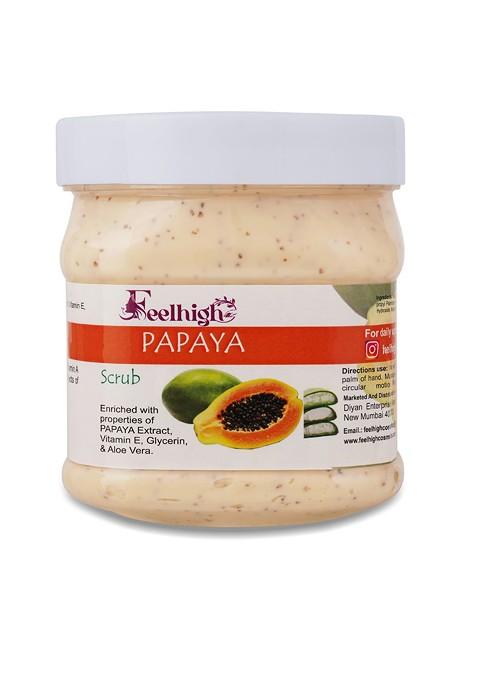 Feelhigh Papaya Facial Scrub Removes Dead Skin Cells 500Ml