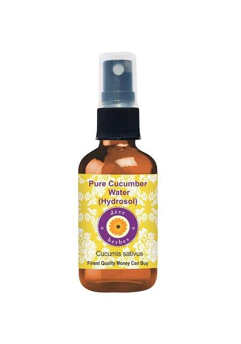 Deve Herbes Pure Cucumber Water Hydrosol Toner Natural Therapeutic Grade 100 Ml
