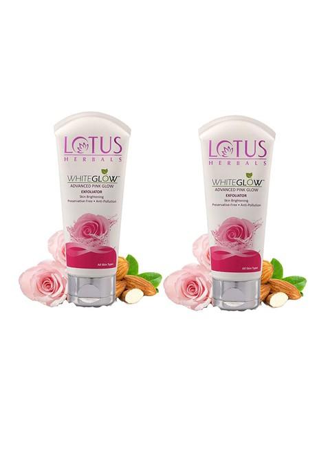 Lotus Herbals Whiteglow Set Of 2 Advanced Pink Glow Exfoliator 100G Each