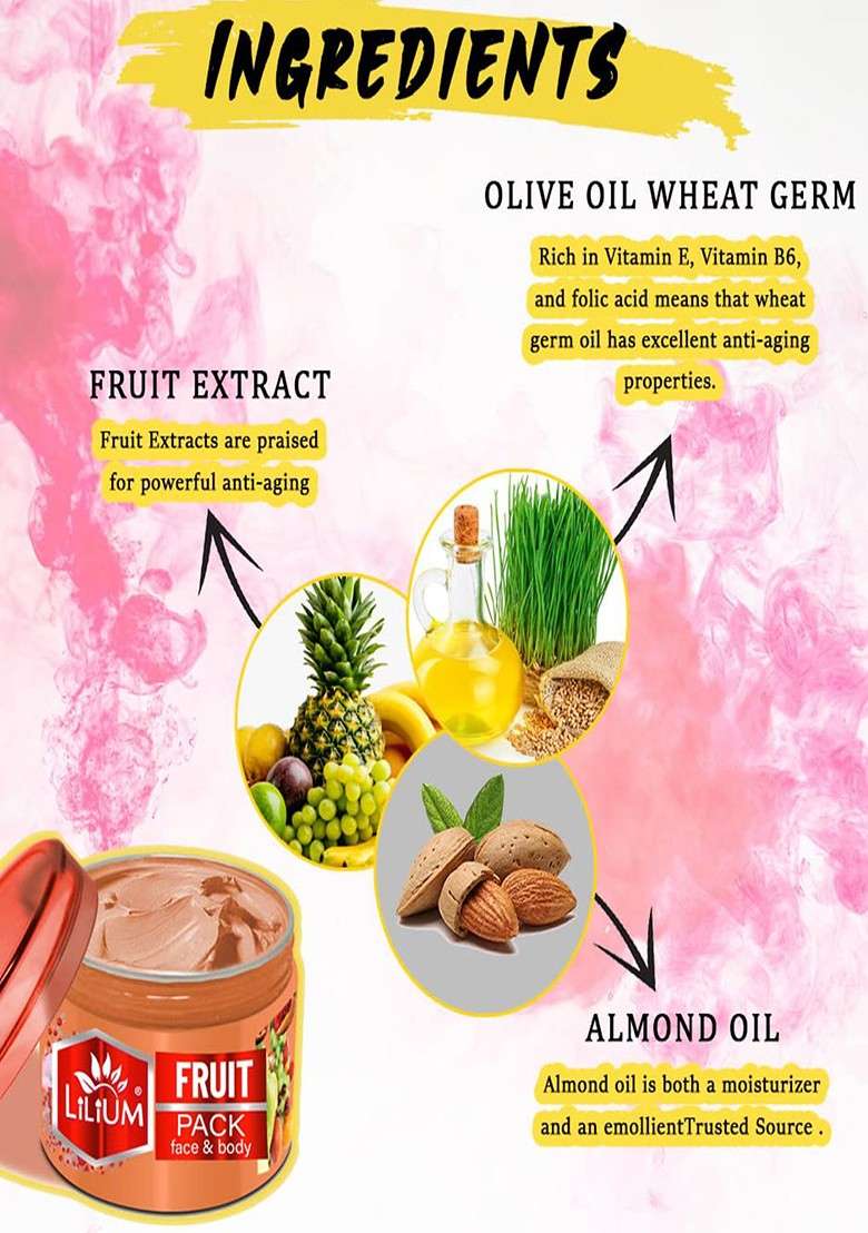 Lilium 2 Pcs Fruit Face Pack 250G Each - Indya