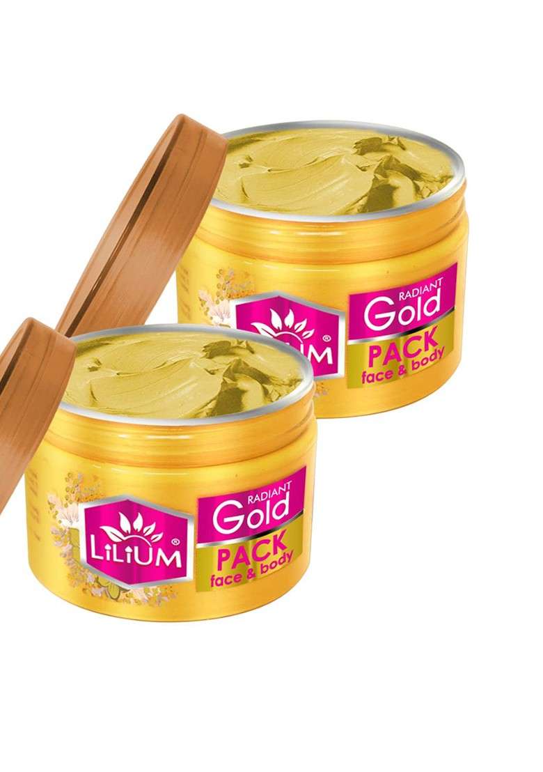 Lilium Set Of 2 Gold Face Body Pack 250G Each - Indya