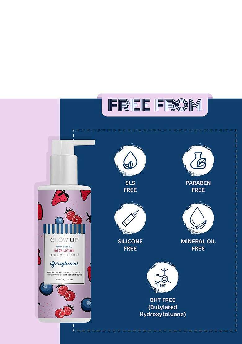 Glow Up Berrylicious Body Lotion With Wild Berries 250Ml - Indya