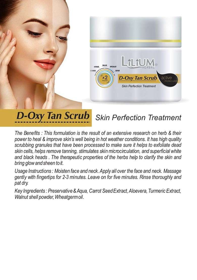 Lilium Set Of 2 D Oxy Tan Scrub 40 Ml Each - Indya