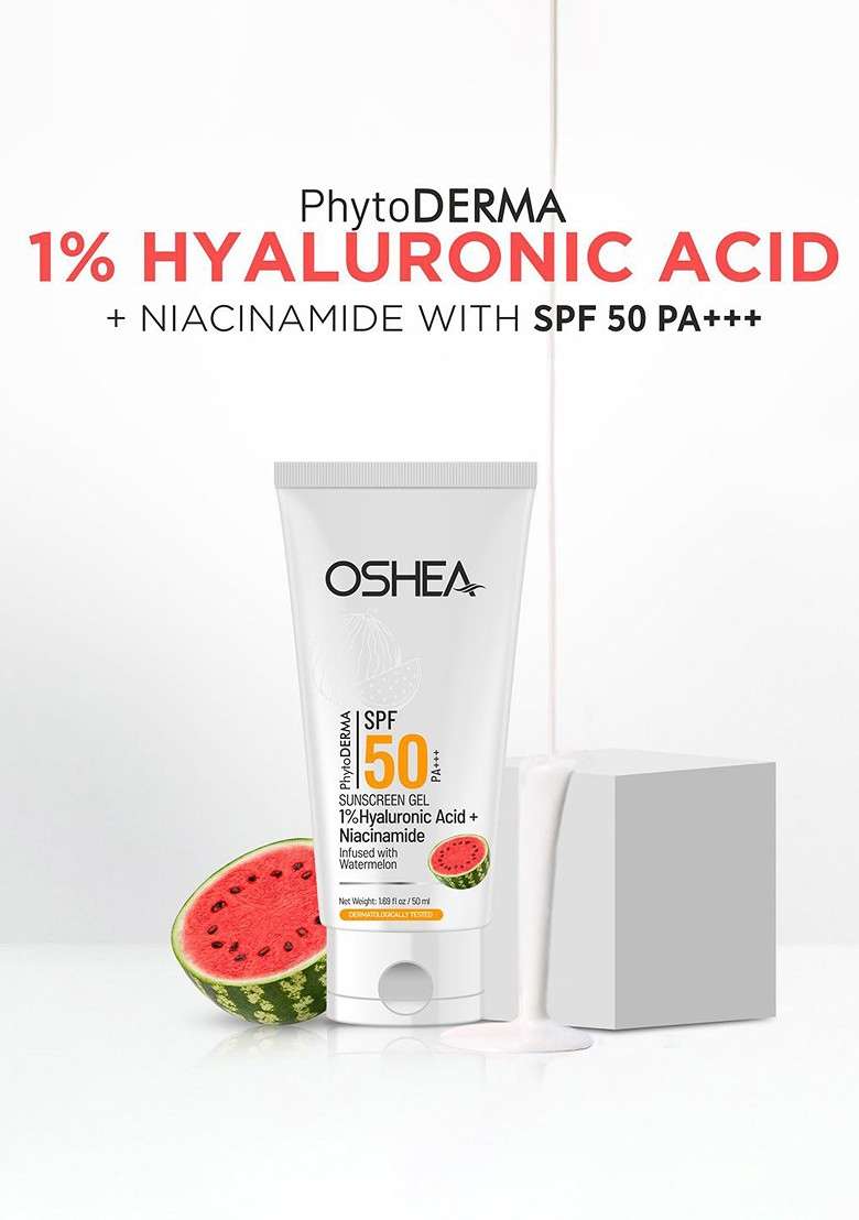Oshea Herbals Phytoderma Sunscreen Gel Spf50 Pa With 1 Hyaluronic Acid 50 Ml - Indya
