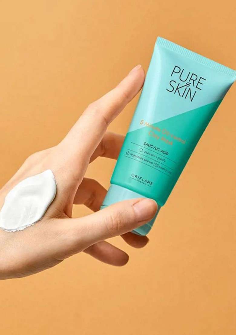 Oriflame Pure Skin 5 Minute Oil Control Clay Mask 50 Ml - Indya