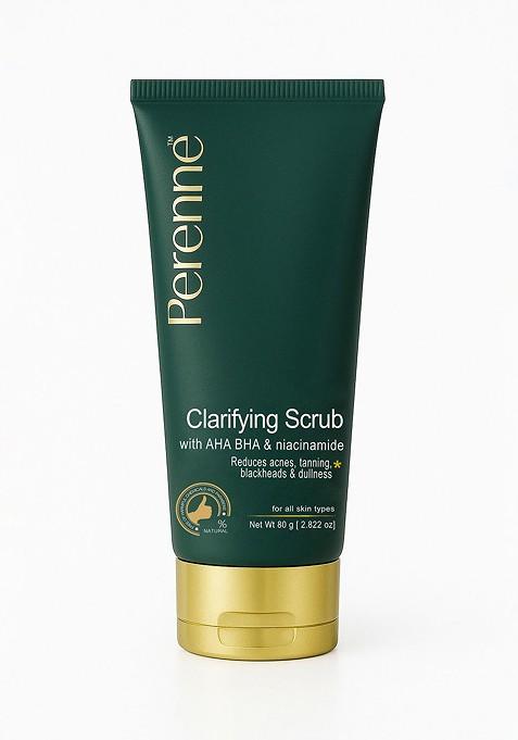 Perenne Green Clarifying Clay Scrub With Aha Bha Niacinamide