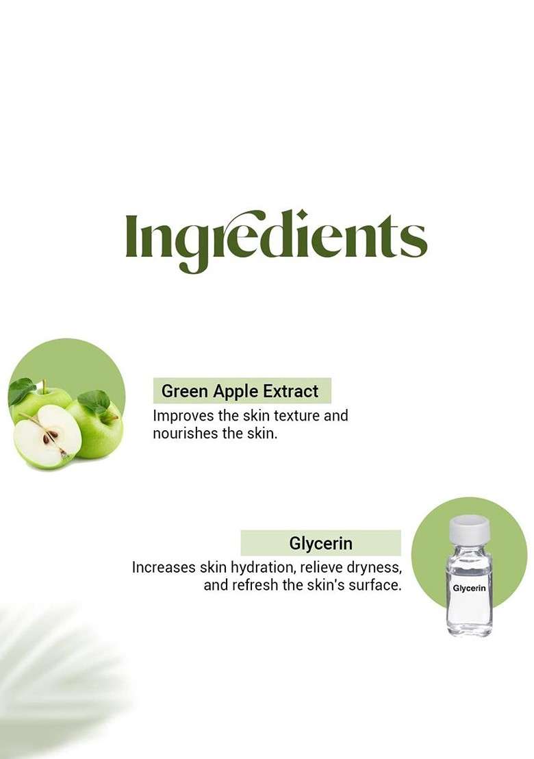 Vedicline Green Apple Toner With Glycerin 500 Ml - Indya