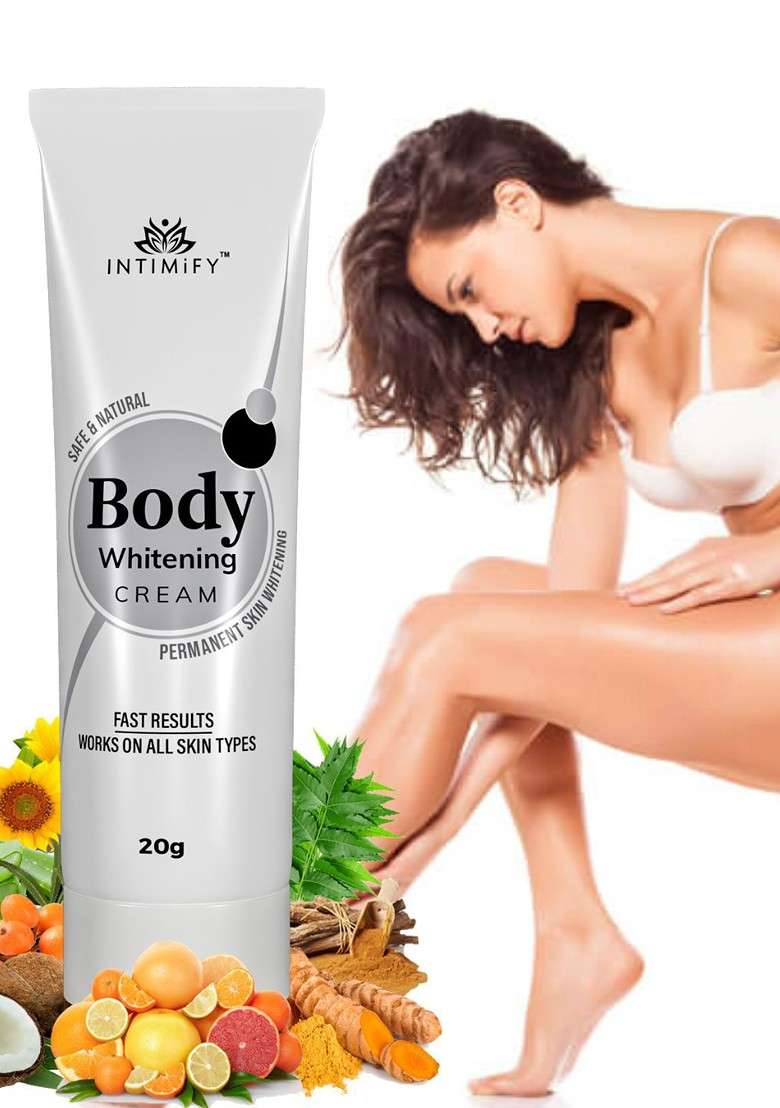 Intimify Safe Natural Permanent Skin Whitening Body Cream With Green Tea 20 G - Indya