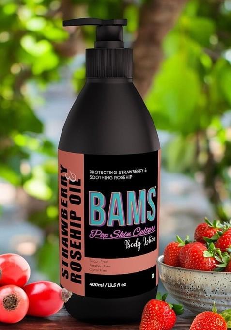 Bams Pop Skin Culture Strawberry Rosehip Oil Body Lotion 400 Ml