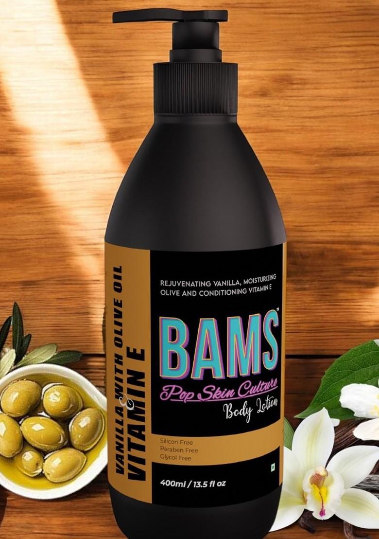 Bams Pop Skin Culture Vanilla Olive Oil Vitamin E Body Lotion 400 Ml