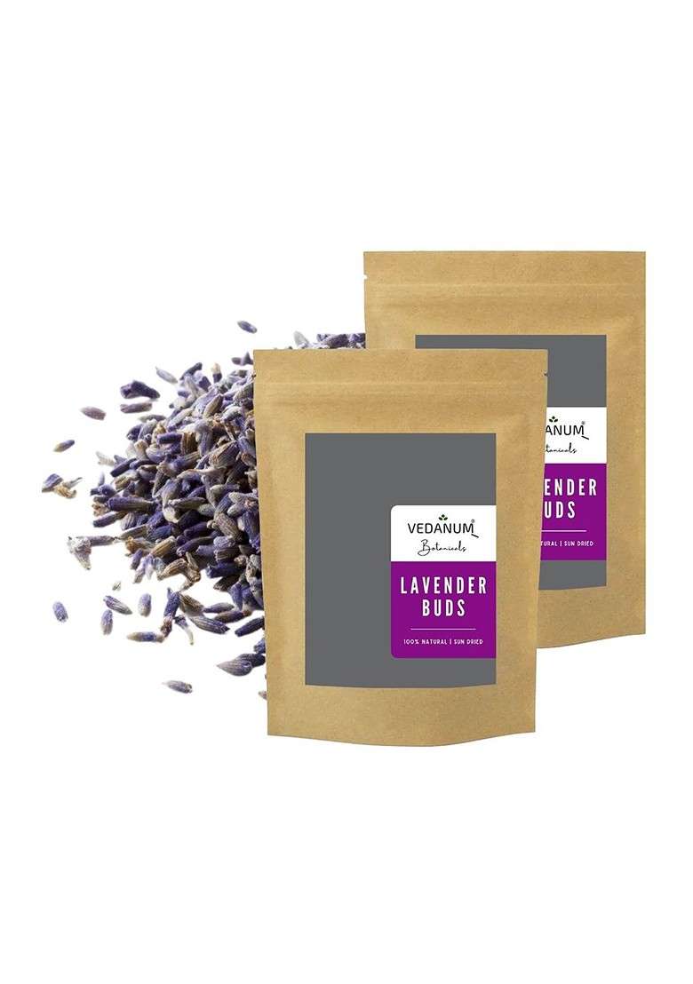 Vedanum Pack Of 2 Natural Sun Dried Lavender Buds 30G Each - Indya