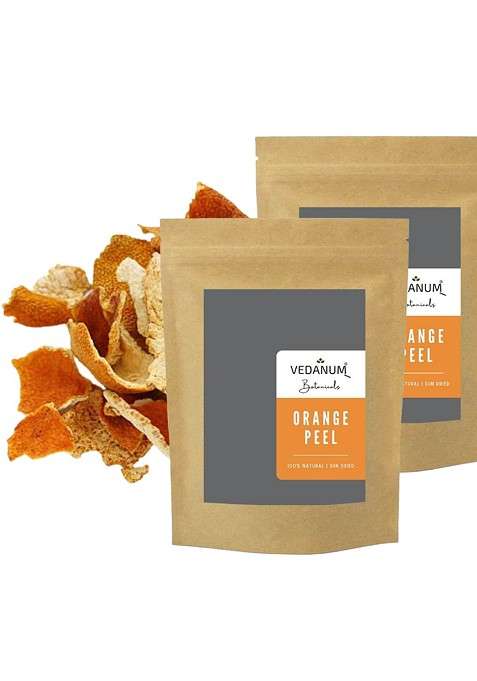 Vedanum Pack Of 2 Premium Natural Orange Peels 50G Each